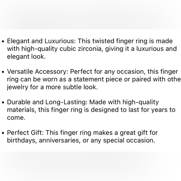 NWT women’s Cubic Zirconia Twisted Ring - Picture 7 of 7